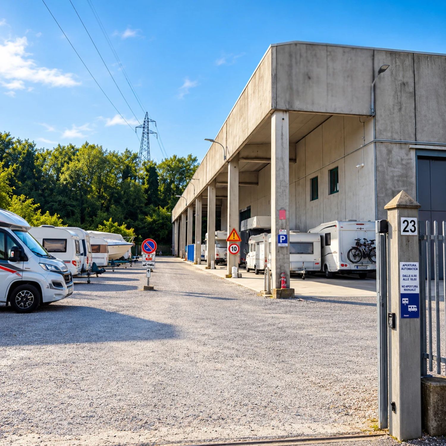Box Park System - parcheggio esterno camper